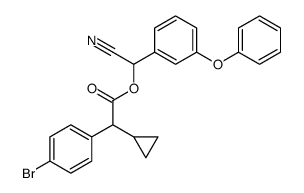 4-Bromo-α-cyclopropylbenzeneacetic acid cyano(3-phenoxyphenyl)methyl ester结构式