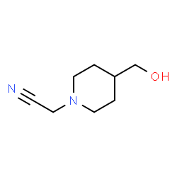 1-Piperidineacetonitrile,4-(hydroxymethyl)-(9CI)结构式