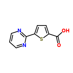5-(2-Pyrimidinyl)-2-thiophenecarboxylic acid Structure
