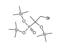 bis(trimethylsilyl) 1-(trimethylsiloxy)-1-methyl-2-bromoethylphosphonate结构式