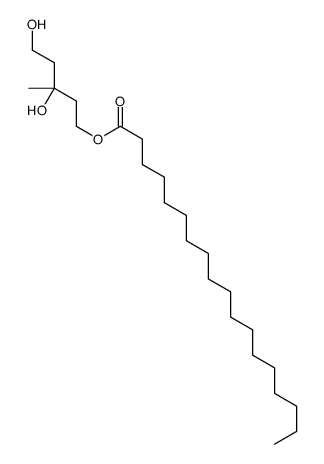 (3,5-dihydroxy-3-methylpentyl) octadecanoate结构式