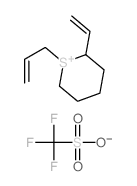 2-ethenyl-1-prop-2-enyl-3,4,5,6-tetrahydro-2H-thiopyran; trifluoromethanesulfonic acid structure