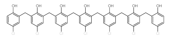 4-chloro-2,6-bis[[5-chloro-3-[[5-chloro-3-[(5-chloro-2-hydroxy-phenyl)methyl]-2-hydroxy-phenyl]methyl]-2-hydroxy-phenyl]methyl]phenol structure