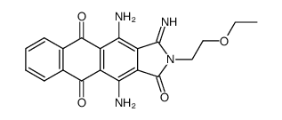 4,11-diamino-2-(2-ethoxyethyl)-2,3-dihydro-3-imino-1H-naphth[2,3-f]isoindole-1,5,10-trione Structure
