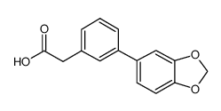 3-BIPHENYL-[1,3]DIOXOL-5-YL-ACETICACID Structure