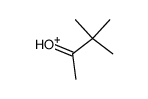 protonated 3,3-dimethyl butanone Structure