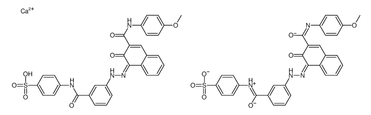 calcium bis[4-[[3-[[2-hydroxy-3-[[(4-methoxyphenyl)amino]carbonyl]-1-naphthyl]azo]benzoyl]amino]benzenesulphonate]结构式