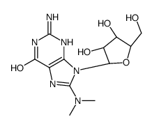 2-amino-9-[(2R,3R,4S,5R)-3,4-dihydroxy-5-(hydroxymethyl)oxolan-2-yl]-8-(dimethylamino)-3H-purin-6-one结构式