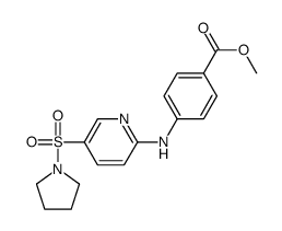 methyl 4-[(5-pyrrolidin-1-ylsulfonylpyridin-2-yl)amino]benzoate结构式