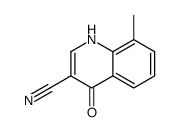 1,4-二氢-8-甲基-4-氧代-3-喹啉甲腈结构式