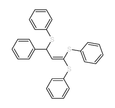 (1,3,3-Tris(phenylthio)-2-propenyl)benzene Structure