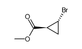 (+/-)-trans-2-bromo-cyclopropanecarboxylic acid methyl ester Structure