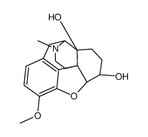 (4R,4aS,7S,7aR,12bS)-9-methoxy-3-methyl-1,2,4,5,6,7,7a,13-octahydro-4,12-methanobenzofuro[3,2-e]isoquinoline-4a,7-diol结构式