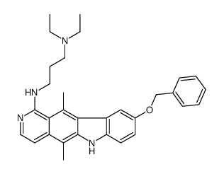 N-(5,11-dimethyl-9-phenylmethoxy-6H-pyrido[4,3-b]carbazol-1-yl)-N',N'-diethylpropane-1,3-diamine Structure