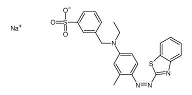 sodium m-[[[4-(benzothiazol-2-ylazo)-m-tolyl]ethylamino]methyl]benzenesulphonate structure