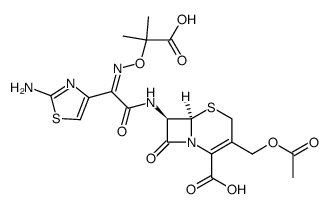 7β-[(Z)-2-(2-Aminothiazol-4-yl)-2-(1-carboxy-1-Methylethoxyimino)acetamido]-3-acetoxyMethyl-3-cepheM-4-carboxylic Acid Structure