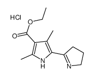 ethyl 5-(4,5-dihydro-3H-pyrrol-2-yl)-2,4-dimethyl-1H-pyrrole-3-carboxy late hydrochloride structure