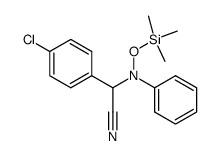2-(4-chlorophenyl)-2-(phenyl((trimethylsilyl)oxy)amino)acetonitrile Structure