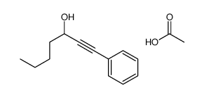 acetic acid,1-phenylhept-1-yn-3-ol Structure