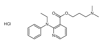 3-dimethylaminopropyl 2-(ethyl-phenyl-amino)pyridine-3-carboxylate hyd rochloride structure