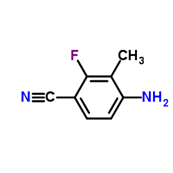 4-氨基-2-氟-3-甲基苯腈结构式