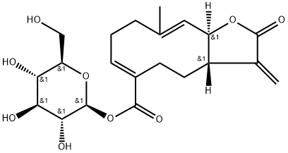 Taraxinic acid β-D-glucopyranosyl ester structure