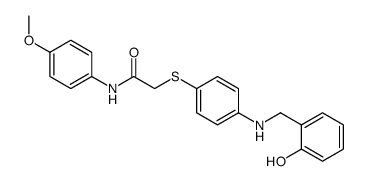 2-((4-[(2-HYDROXYBENZYL)AMINO]PHENYL)SULFANYL)-N-(4-METHOXYPHENYL)ACETAMIDE结构式