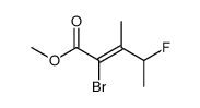 methyl 2-bromo-4-fluoro-3-methyl-2-pentenoate Structure