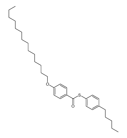 S-(4-pentylphenyl) 4-tetradecoxybenzenecarbothioate结构式