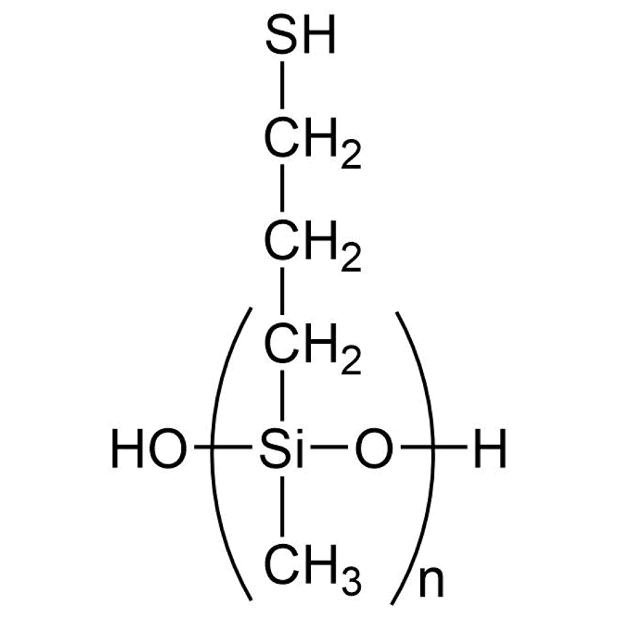 (MERCAPTOPROPYL)METHYLSILOXANEHOMOPOLYMER Structure