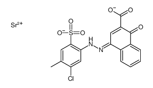 strontium 4-[(5-chloro-4-methyl-2-sulphonatophenyl)azo]-1-hydroxy-2-naphthoate (1:1) structure