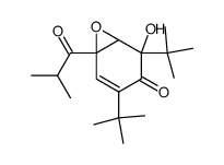 2,4-di-tert-butyl-2-hydroxy-6-isobutyryl-7-oxabicyclo[4.1.0]hept-4-en-3-one结构式