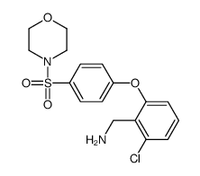 [2-chloro-6-(4-morpholin-4-ylsulfonylphenoxy)phenyl]methanamine结构式