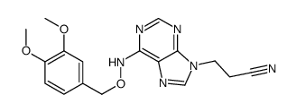 3-[6-[(3,4-dimethoxyphenyl)methoxyamino]purin-9-yl]propanenitrile Structure