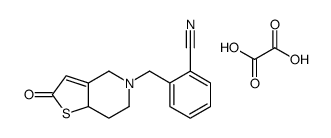 oxalic acid,2-[(2-oxo-4,6,7,7a-tetrahydrothieno[3,2-c]pyridin-5-yl)methyl]benzonitrile Structure