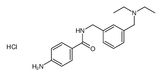 4-amino-N-[[3-(diethylaminomethyl)phenyl]methyl]benzamide,hydrochloride Structure