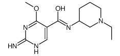2-Amino-N-(1-ethyl-3-piperidyl)-4-methoxy-5-pyrimidinecarboxamide structure