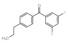 3,5-DIFLUORO-4'-N-PROPYLBENZOPHENONE结构式