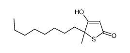 (5R)-4-hydroxy-5-methyl-5-octyl-thiophen-2-one结构式