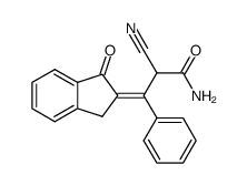 β-phenyl-α-cyano-β-(1-oxoindan-2-yl) propionamide结构式