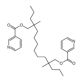 [2,9-dimethyl-2-propyl-9-(pyridine-3-carbonyloxymethyl)dodecyl] pyridine-3-carboxylate Structure