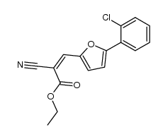 (Z)-ethyl 3-(5-(2-chlorophenyl)furan-2-yl)-2-cyanoacrylate Structure