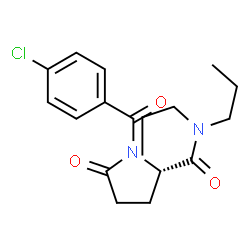 (S)-1-(4-chlorobenzoyl)-5-oxo-N,N-dipropylpyrrolidine-2-carboxamide结构式