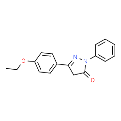 2,4-DIHYDRO-5-(4-ETHOXYPHENYL)-2-PHENYL-3H-PYRAZOL-3-ONE结构式