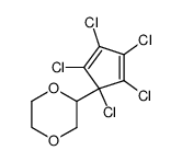 1,2,3,4,5-pentachloro-1-(2,5-dioxanyl)cyclopenta-2,4-diene Structure