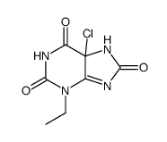 3-ethyl-5-chloro-5,7-dihydro-3H-purine-2,6,8-trione结构式