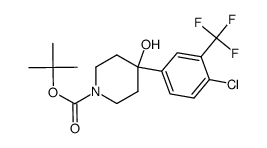 4-[4-chloro-3-(trifluoromethyl)phenyl]-4-hydroxy-1-piperidinecarboxylic acid tert-butyl ester Structure