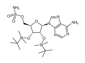 2',3'-O-bis(tert-butyldimethylsilyl)-5'-O-(sulfamoyl)adenosine Structure