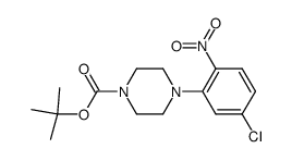 tert-butyl 4-(5-chloro-2-nitrophenyl)tetrahydro-1(2H)-pyrazinecarboxylate结构式