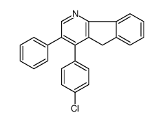 4-(4-chlorophenyl)-3-phenyl-5H-indeno[1,2-b]pyridine结构式